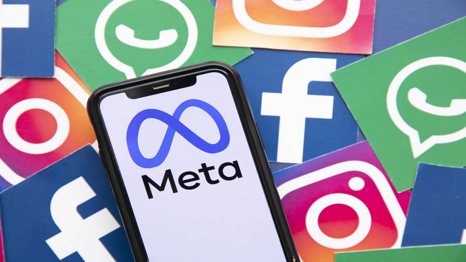 An image of the Meta logo in front of other Meta company logos