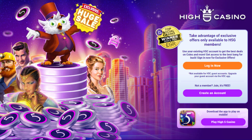 High 5 Casino - Create a New Account