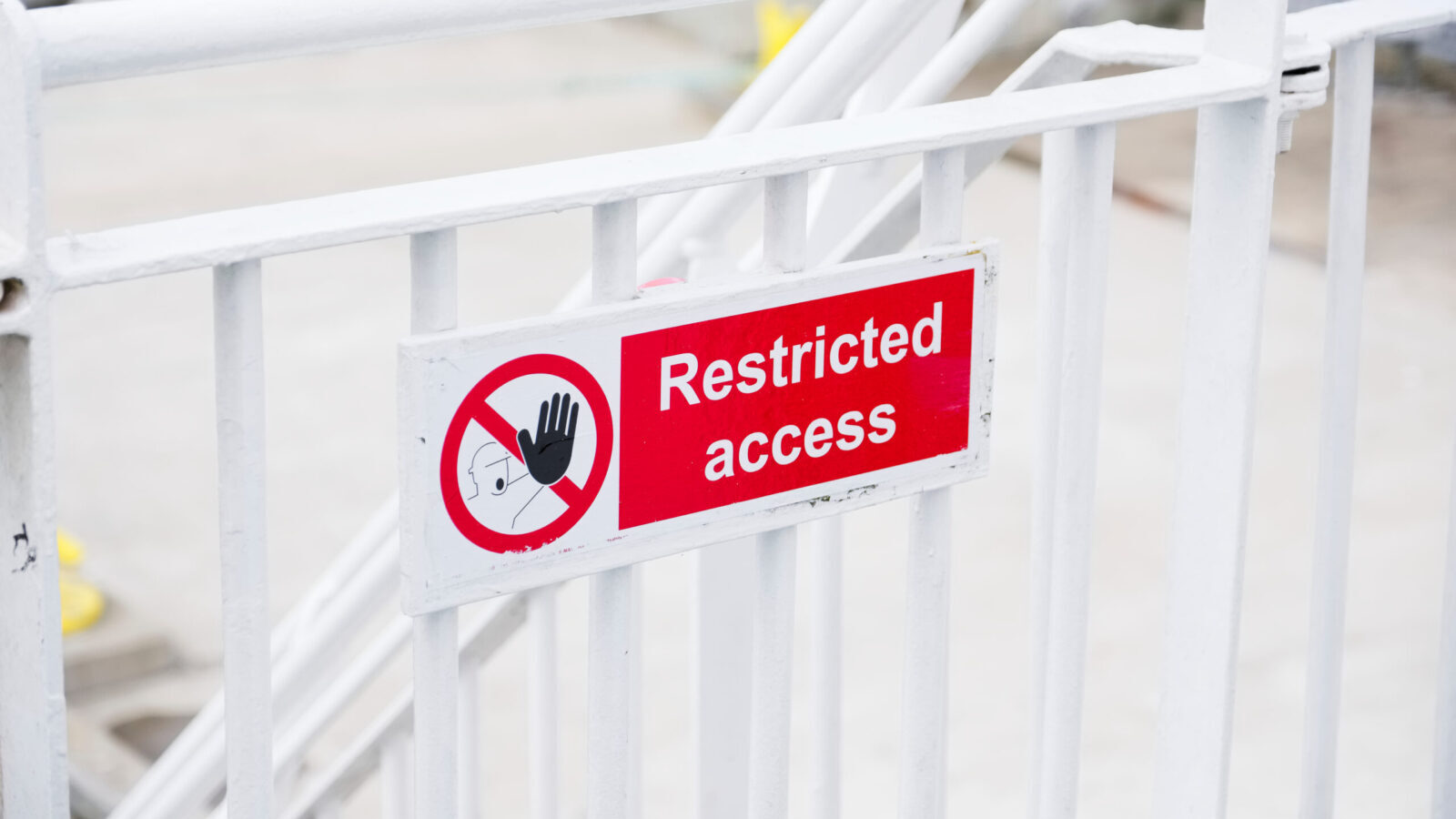 restricted access sign