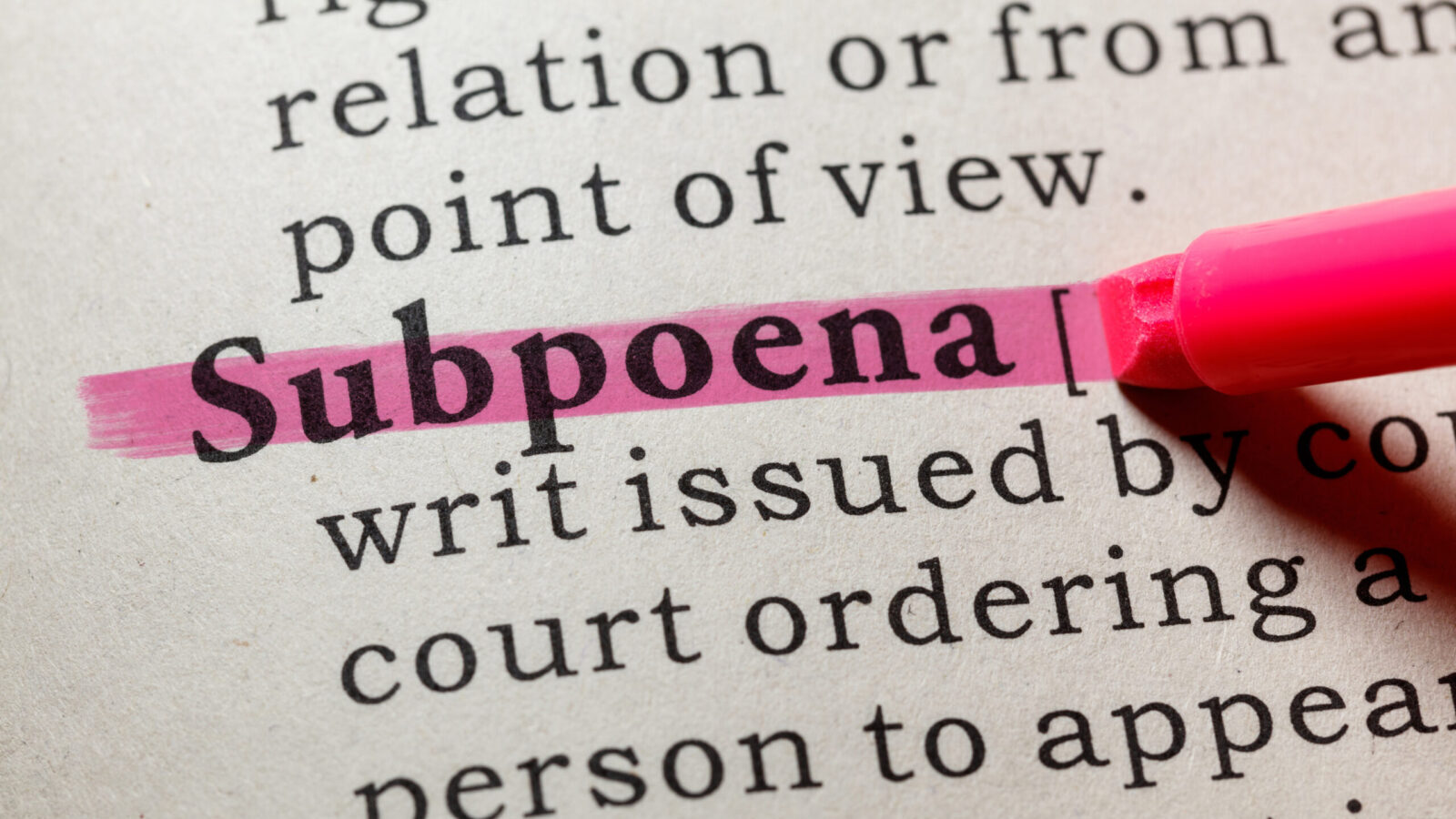 subpoena